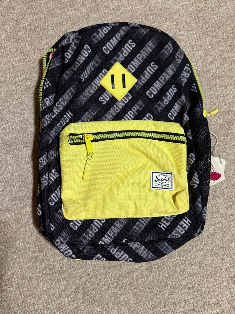 Herschel Supply Co Heritage backpack Kids medium size Black/Yellow